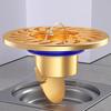 2Pcs Copper Floor Drain Bathroom Sewer Dectable Drainer Hair Catcher Washing Machine Ground Leakage Easy to Use