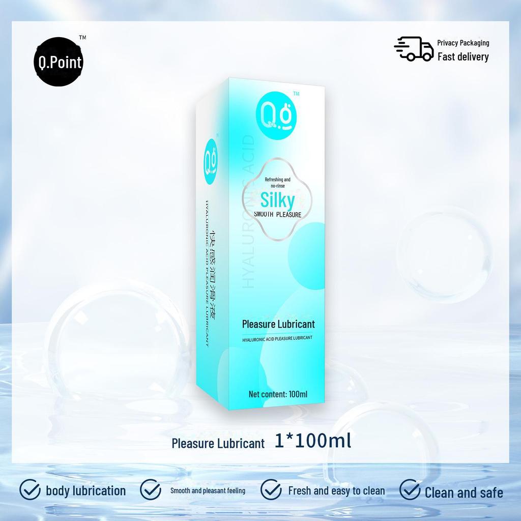 Q Point Long-Lasting Hyaluronic Acid Body Lubricant - Moisturizing and Wash-Free for Sex Toys