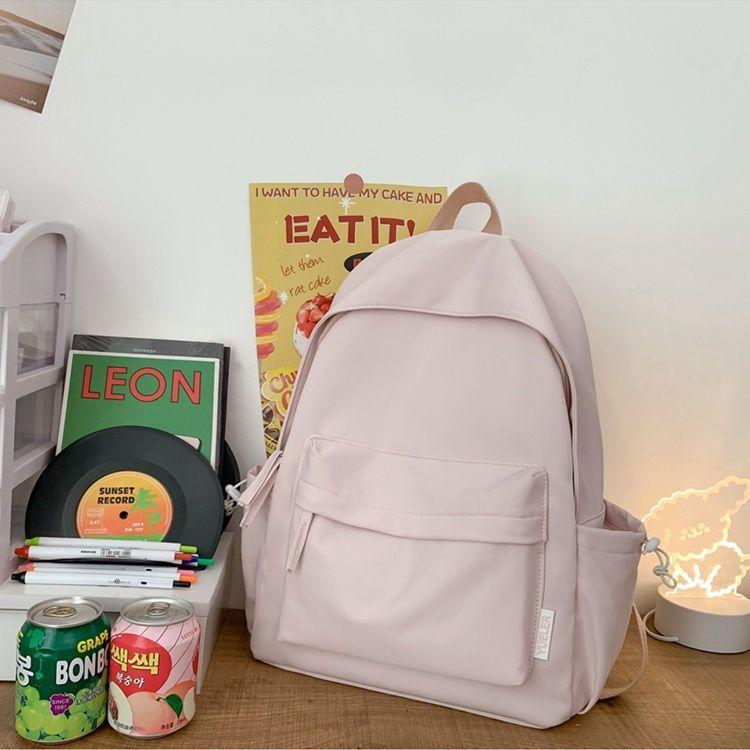 

Special clearance - schoolbag female college student Korean version ins large capacity simple solid color backpack backpack female