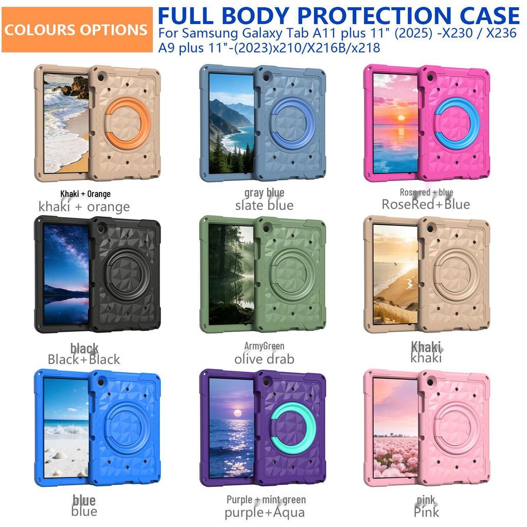 Rotating Stand Protective Case for Tab A11/A9/X115/110/133/135 Tablets - Anti-Drop Cover