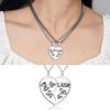Combination Stainless Steel Lettering Love Friendship Necklaces Ins Net Red Wind Good Sister Necklaces 2 Piece Set