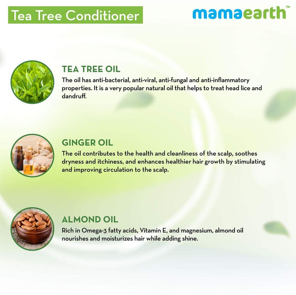 Mamaearth Anti Dandruff Conditioner 250 Ml Pack of 1 For Healthy, Shiny, Itch-Free Hair with Tea Tree & Ginger Oil