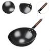 Non-Stick Wok Pan Traditional Cooking with Wooden Handle Kettle Pots Universal Gas Cookware