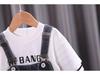 Fashionable Toddler Overalls 2-Piece Outfit for 1-Year-Old Boys, Perfect for Autumn and Spring
