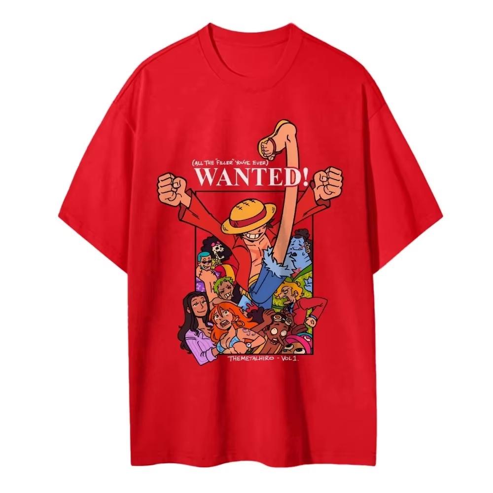 2026 new One Piece Mens and Womens Tshirts  Monkey D Luffys Anime Simple Tshirts  New ShortSleeved