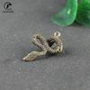Retro Brass Zodiac Dragon Car Keychain Pendant Copper Dragon Head Home Decorations Solid Desk Mininature Ornament Car Key Chains