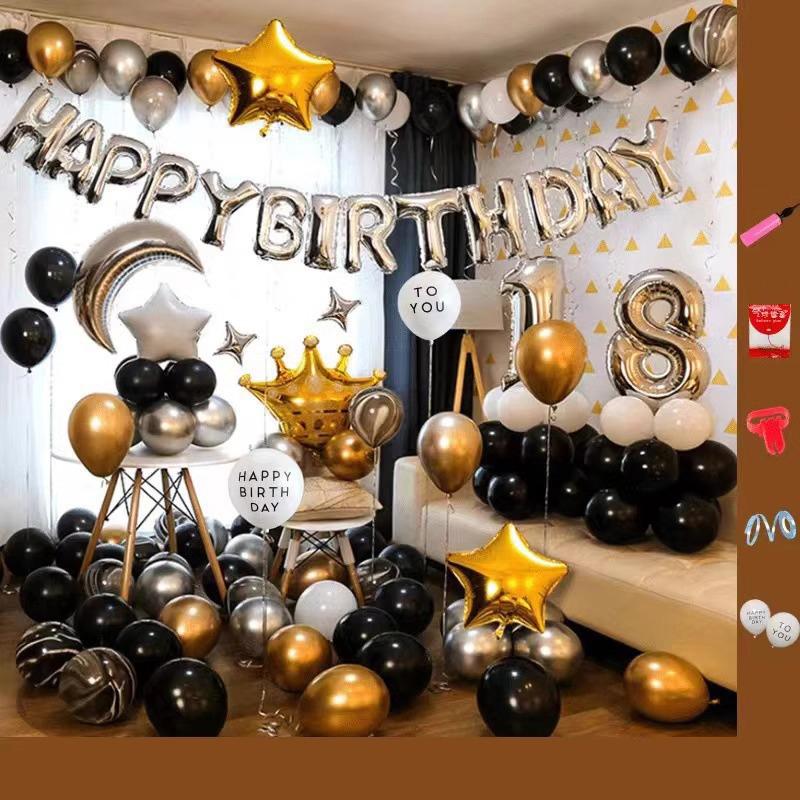 Narozeninová balónková dekorace Sada balónků s písmeny Banner Happy Birthday Party Potřeby