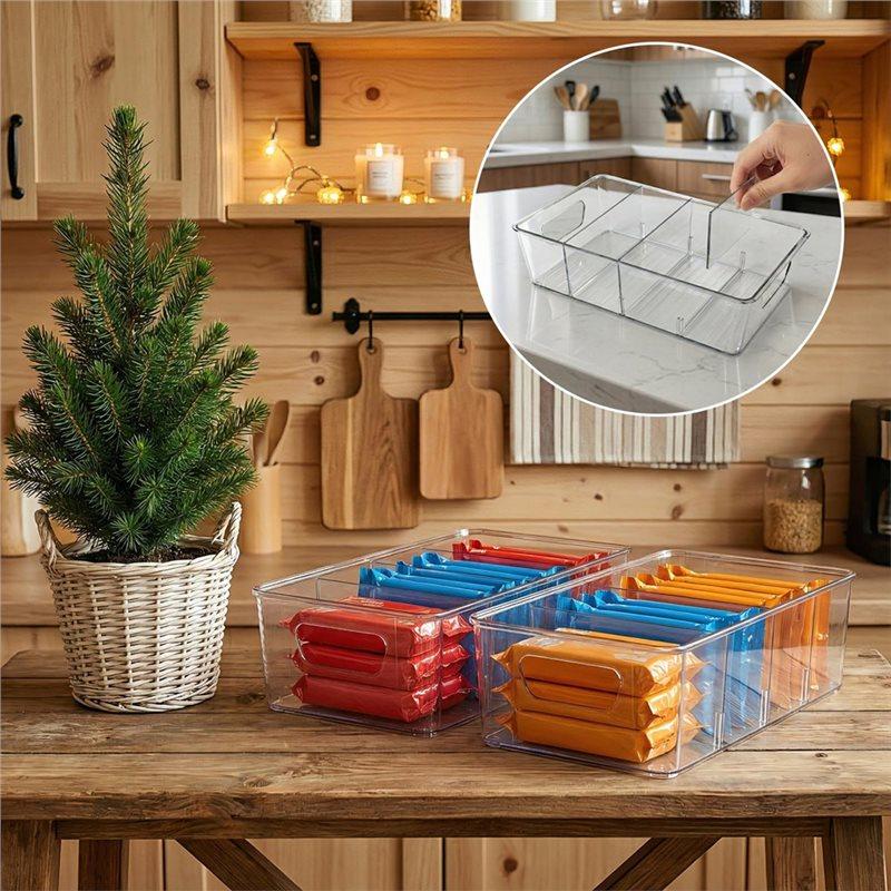 ABBP-For Kitchen, Pantry, Cabinet, Countertop Storage- 2 Pcs For Seasoning Packet Organizers Featuring Detachable Dividers