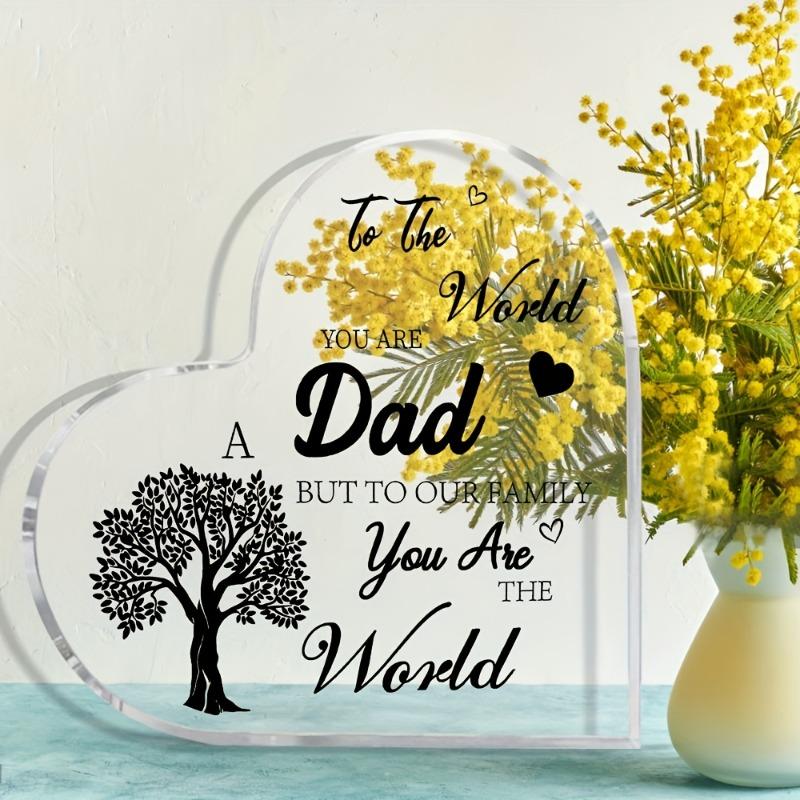 2D Flat Acrylic Heart Decorative Plaque, Tree of Love Design, Home Decor Plaque Hanging Wall Art Decorative Garden Decoration for Room Door Signs Hang