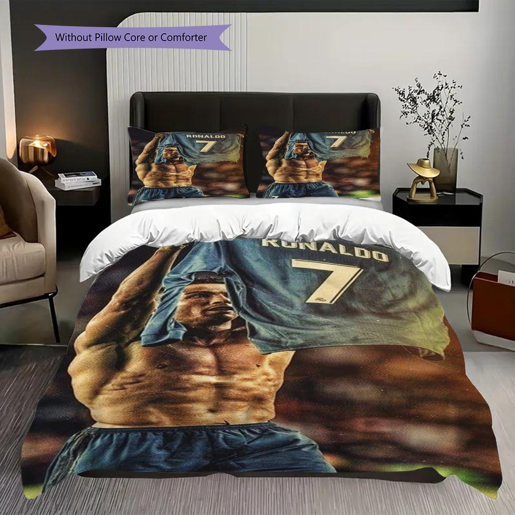Ronaldo Legend Pitch Bedding Without Core 1 Duvet Cover 2 Pillowcase Without Core Duvet Cover And Pillowcase Soft And Comfortable