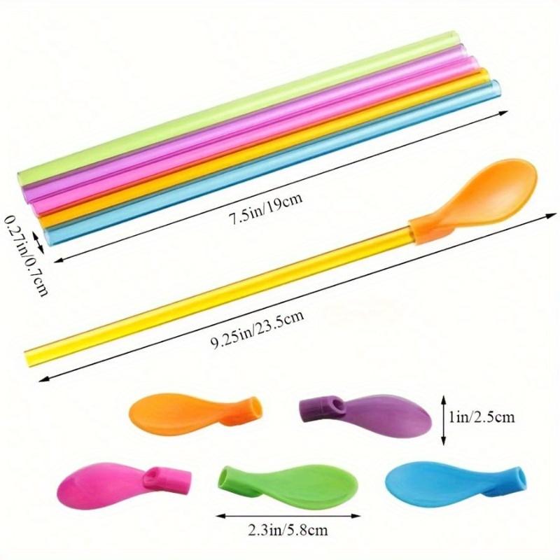 Reusable Colorful Dual-Purpose Straw Spoons - Easy To Drink & Stir, Detachable, Easy To Clean, PP Material, Perfect for Parties & Events