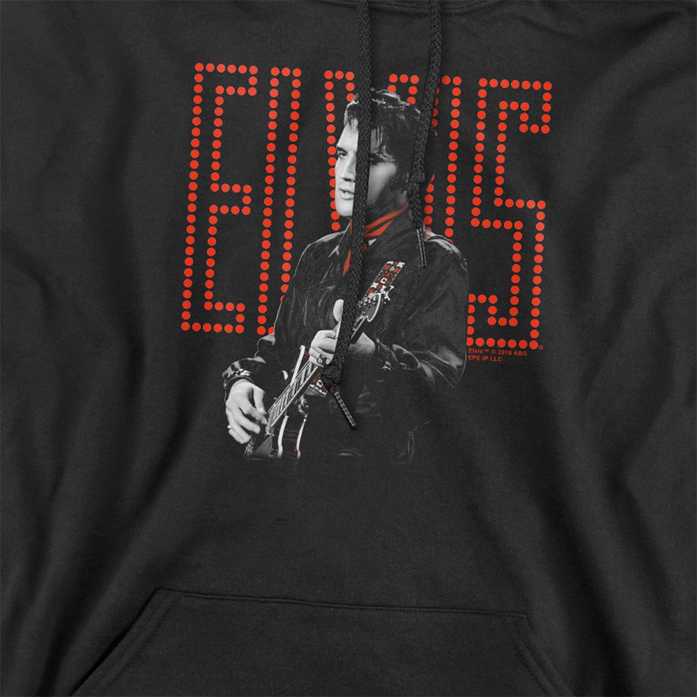 Elvis Presley Unisex Adult Red Guitarman Hoodie