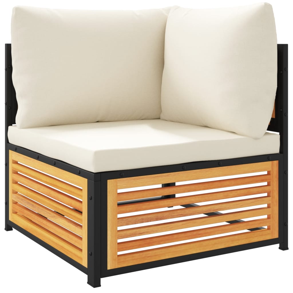 6 Piece Garden Sofa Set with Cushions Solid Acacia Wood