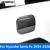 For Hyundai Santa Fe 2024 2025 2026 Carbon Fiber Fuel Tank Cap Gas Oil Filler Cover Trim Bezel Exterior Accessories Car Styling
