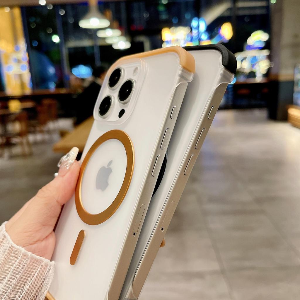 Apple 17 ProMax Magnetic Frameless Case: Frosted, Ultra-Thin, Drop-Proof Protective Cover for iPhone 16/15