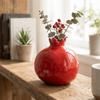 Handmade Simulated Pomegranate Vase Fruit Shaped Bud Vase Ornament Gift Desk Vase  Desktop Decor