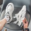 Spring new color matching sports shoes breathable mesh running shoes soft sole comfortable dad shoes