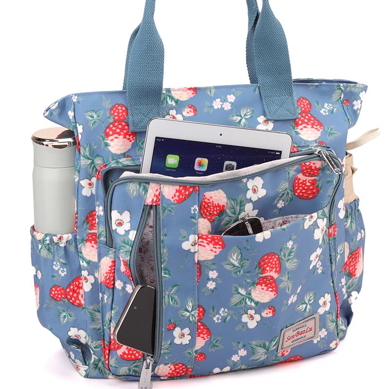 Women's Lightweight Tote Bag Nylon Printed Shoulder Bag Mother Bag