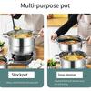 Pot Steamer Stainless Steel Steam Cooking Soup Cookware Steaming 3 Tire Steamers Pots Thickening Food Steam Stockpot Tier Lid