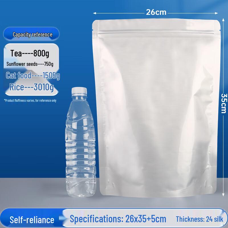 Resealable Stand-Up Aluminum Foil Food Storage Bags