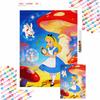 Diamond Painting Kit Full Diamond Round Alice Wonderland Home Decor Craft Gift