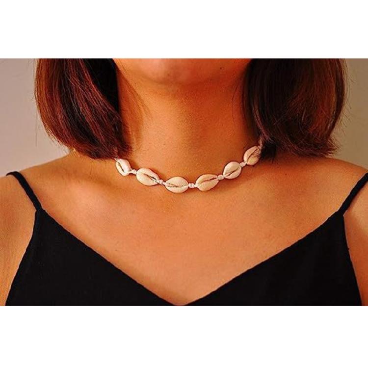 Bracelets de Coquillages Chevillettes Perles de Coquillages Naturels Collier Bijoux pour Hommes