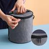 Fashion Oxford Thermal Bag for Lunch Portable Picnic Food Fresh-Keeping Cooler Women Men Bento Box Round Barrel Insulated Bags