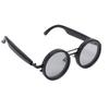 KI Intelligente Übersetzungsbrille Grau Rund Verstellbares Glas Kabellos 114 Sprachen Übersetzer Sonnenbrille