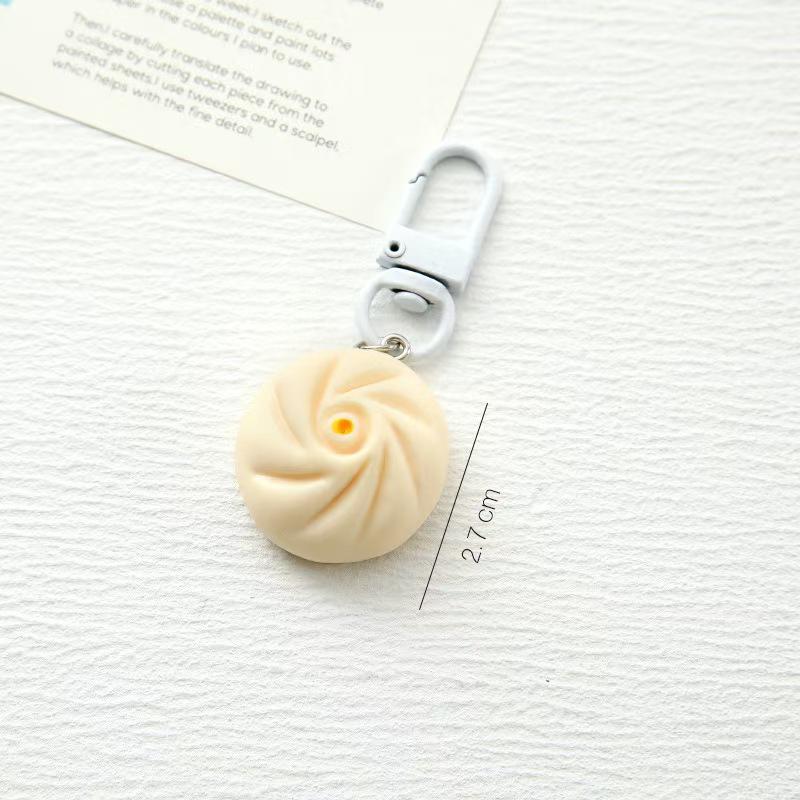 Pink Heart Breakfast Snack Keychain - Girly Backpack Pendant & Bestie Gift