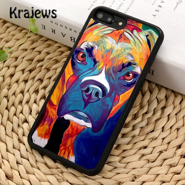 Krajews Boxer Dog Cute Funny Phone Case Cover For iPhone 14 5 SE 6s 7 8 plus XR XS 11 12 13 pro max Samsung Galaxy S21 S22ultra