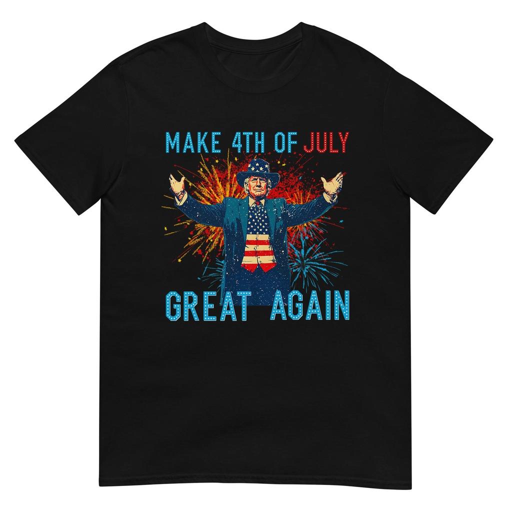 Funny Trump Make 4th of July Great Again Firework Men Women T-Shirt