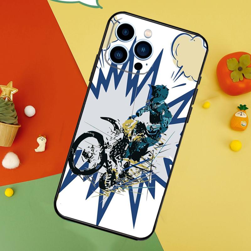 Freestyle Motocross Sport Telefoncover Til iPhone 17 Pro Max16 15 14 13 11 12 Pro Max Plus 12 13 Mini 16e 17 Air Cover