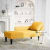 Tumbona de Tela de Pana Beige Amarillo con Cojín