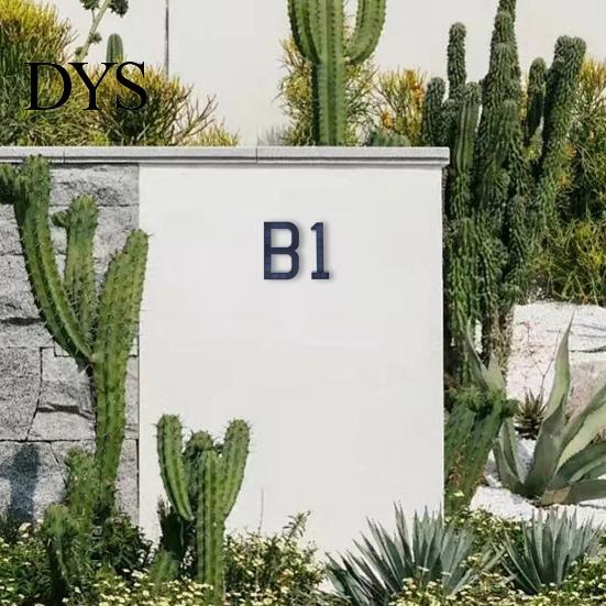 Outdoor House Number Light Solar Address Sign, LED Lighted for Waterproof Sign Outdoor, Auto On/Off, Garden Door Decoration Warm