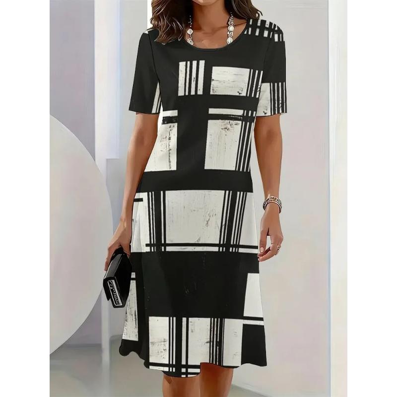 Stylish Simple Women's Dress Loose Versatile Casual Dresses