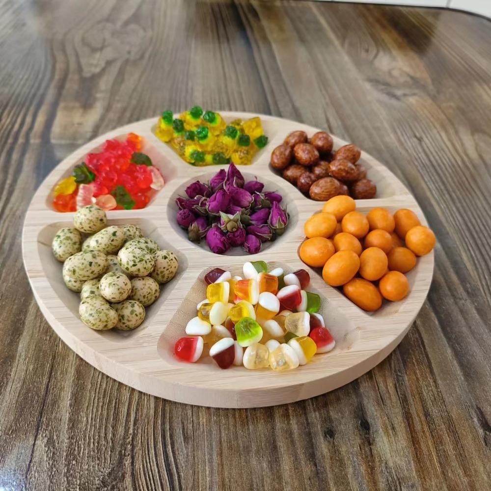 Thickened Tea Tray Bamboos Tea Platter Light‑weight Fruit Dish Table Top Decoration