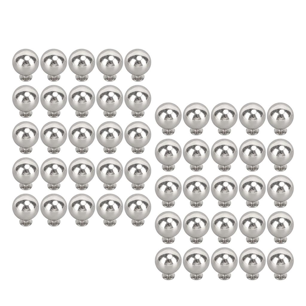 50 Set Sphere Rivet Kit Iron Soild 10mm Diameter Sphere Stud Kit with 6mm Screws for Leather Crafts Clothing Boots