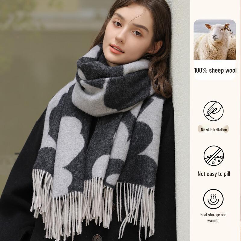 Women's 100% Wool Scarf & Shawl