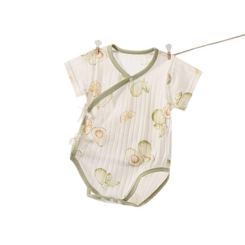 Ademende Zomer Katoen Baby Outfit: Lichtgewicht, Zweetabsorberend & Zacht voor 0-1 Jarigen