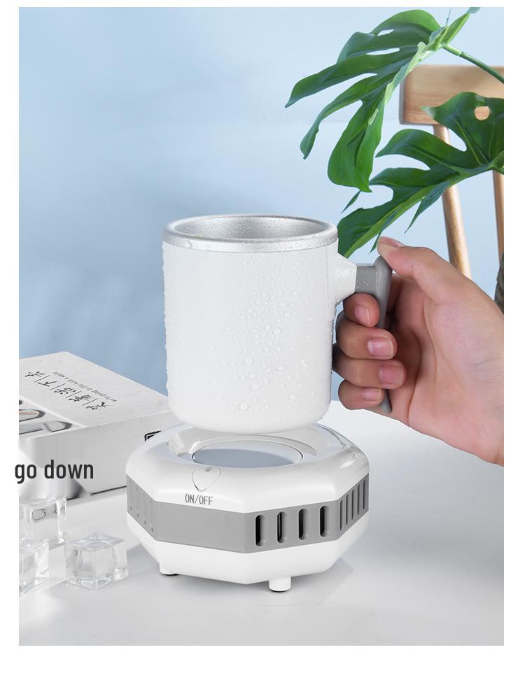 Portable Mini Cooler for Rapid Beverage Cooling and Warming