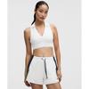 Lullulemon Colored Longline Ribbed Tennis Bra *Medium Support, B C Cup Wht
