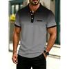 Men's Outdoor Polo Shirt, Half-tone and Solid Gray Design