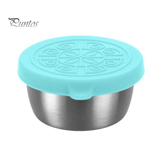 304 Stainless Steel Sauce Cup with Silicone Lid Leak Proof Easy To Clean 40ml Sustainable Cocktail Shaker