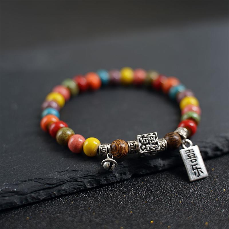 

Милый браслет Lucky Cat для женщин и девочек, регулируемые цветные браслеты из бисера, керамическая подвеска в виде кошки, браслеты с подвесками, ювелирные изделия