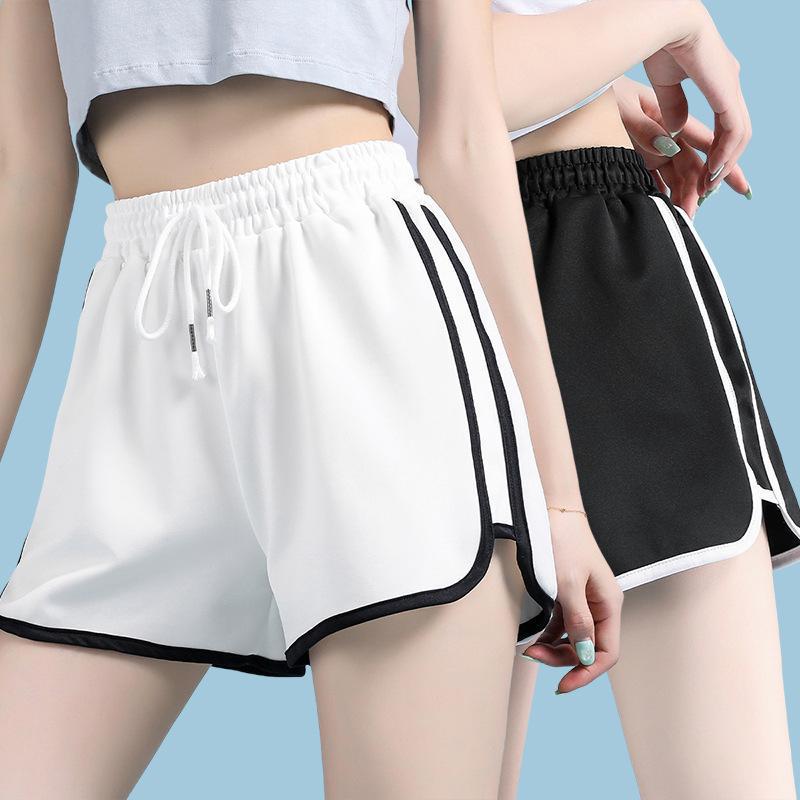 Women's High-Waisted Summer Casual Yoga Shorts - Loose, Straight-Leg, Slimming Fit