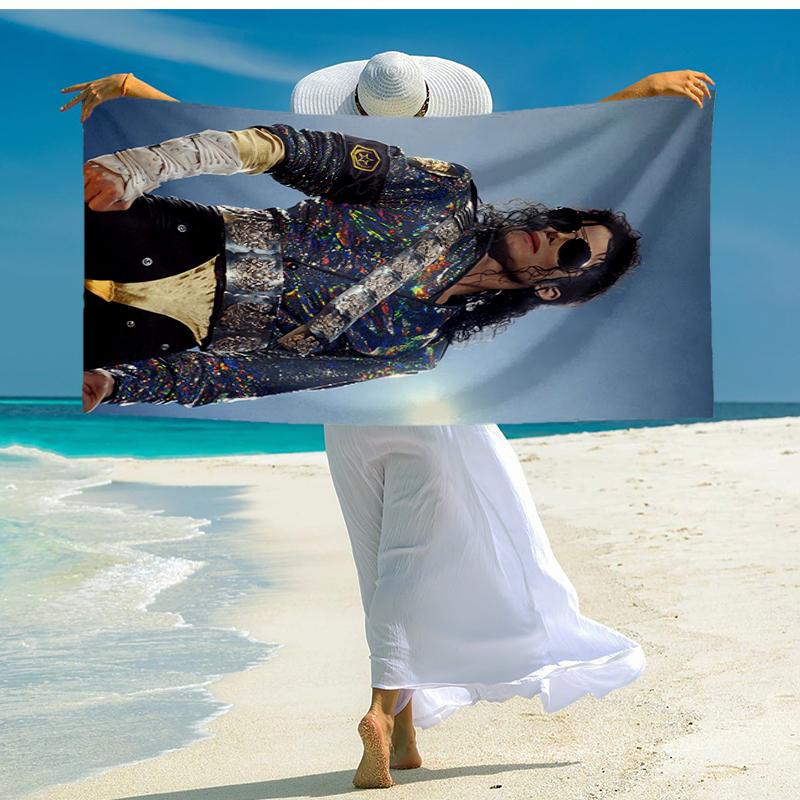 Ultra-weiches Strandtuch mit Michael Jackson Thema, Ideal für Pool - Camping, Tauchen - Perfekter Reisebegleiter, Lebendiges Strandtuch.