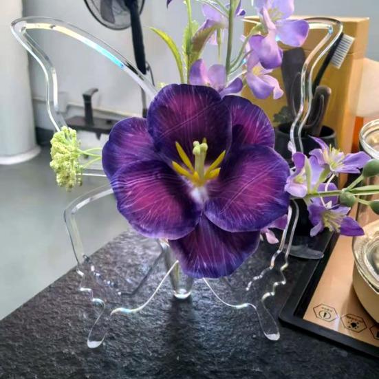 1/2 stk Sommerfugler Vase Akryl Lekkasjesikker Knusesikker Basedesign Vase Gjennomsiktig Bokhylle Blomst