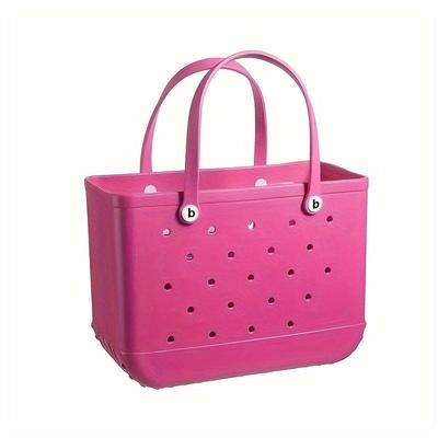 Borsa da Spiaggia Impermeabile Grande Stile Europeo & Americano - alla Moda, Design Traforato, Borsa da Viaggio ad Alta Capacità per Stoccaggio all'Aperto