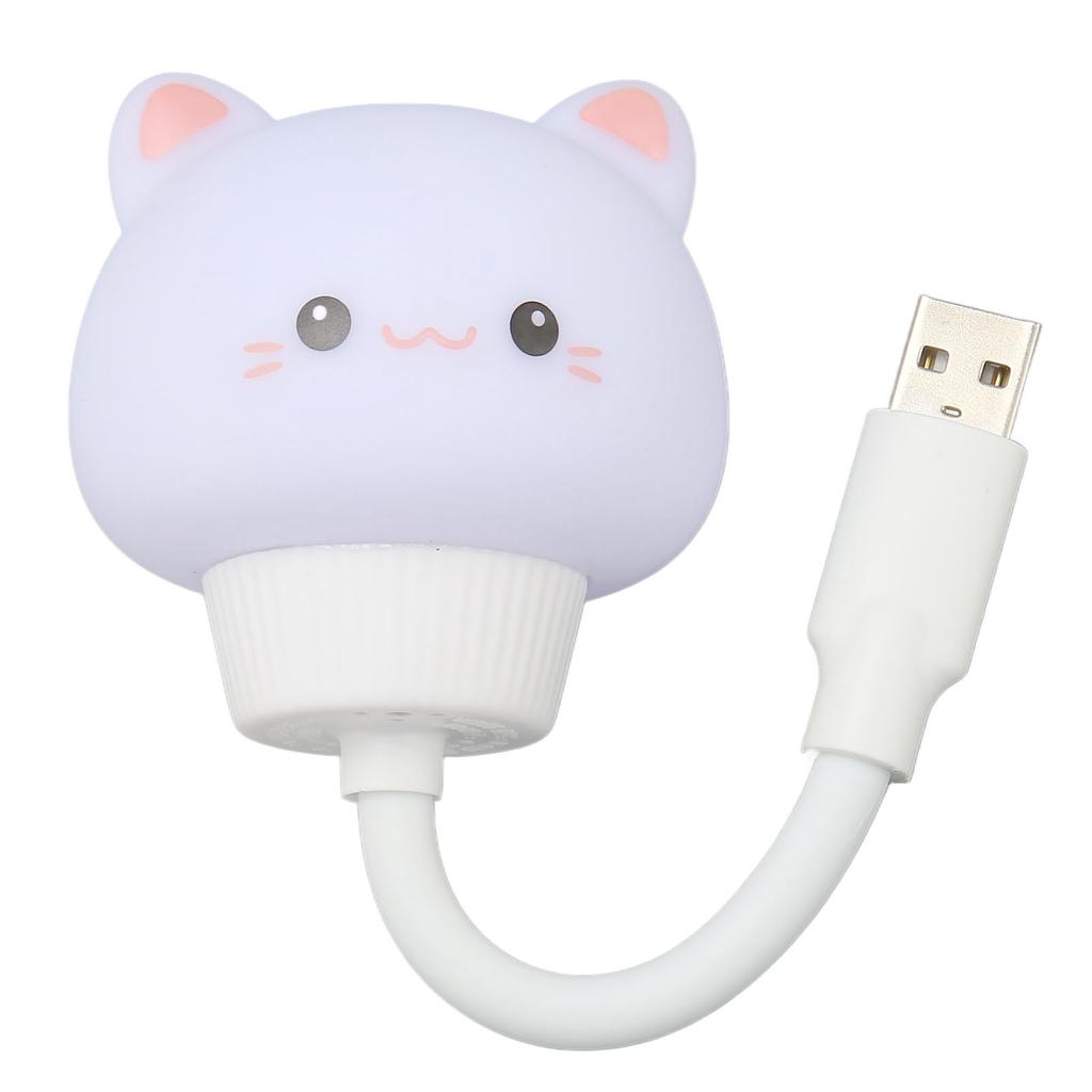 USB LED Light Voice Control 3 Brightness Timing Eye Protection Portable Cute LED Night Light for Bedroom Dormitory