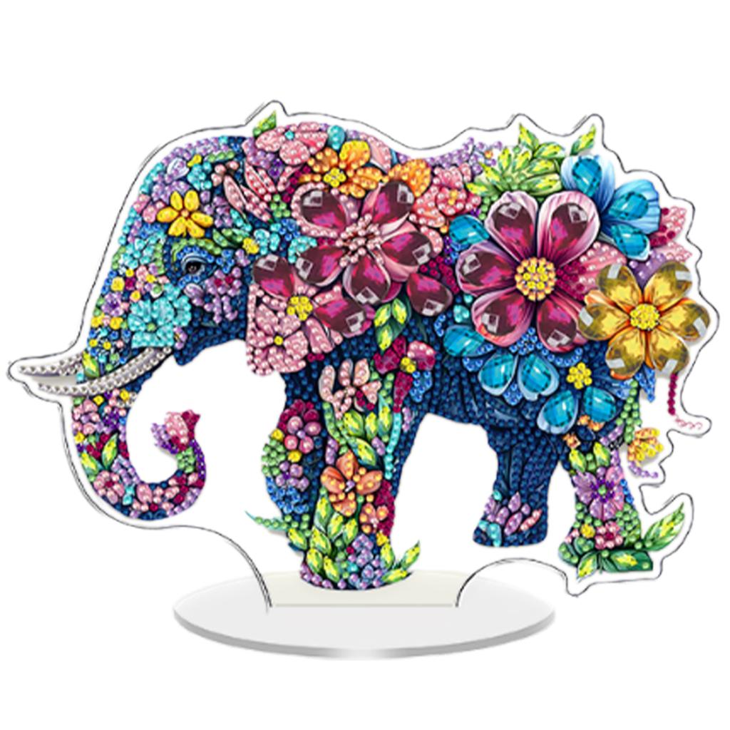 Flower Animal DIY 2D Flat Acrylic Diamond Art Decorations Crystal Art Craft Decoration for Living Room Home Office Decoration